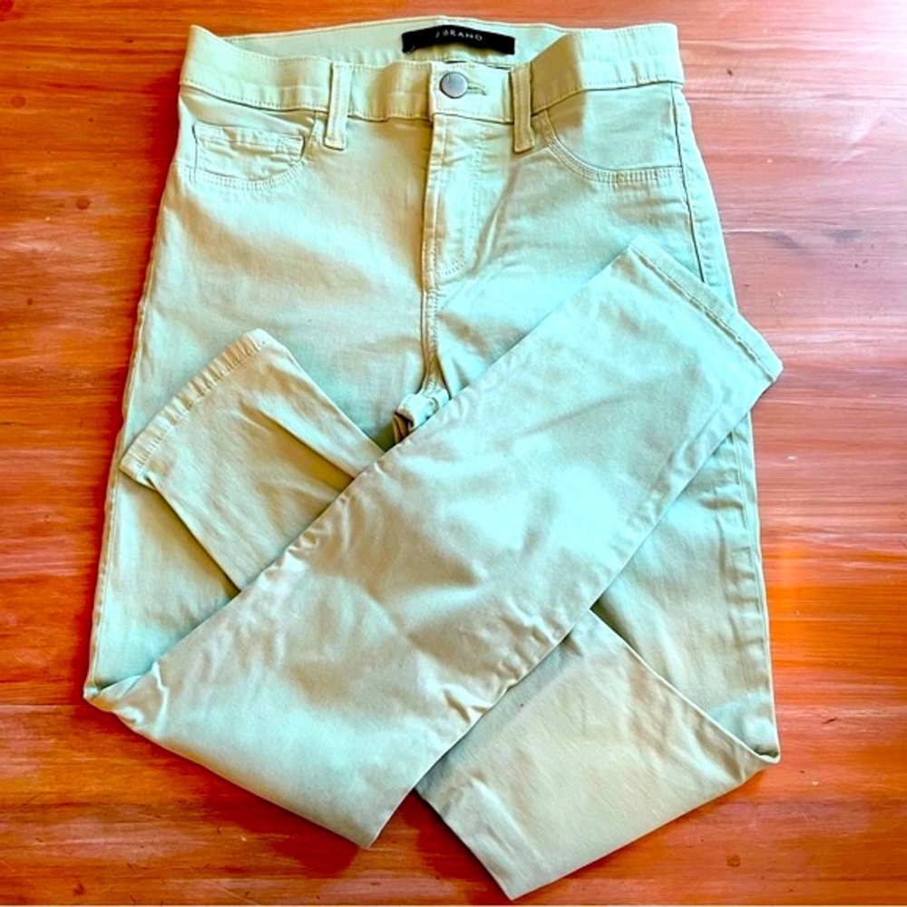 J BRAND Light Green High Waisted Denim Skinny Jeans! 26